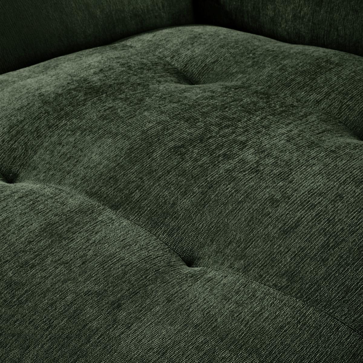 XXL-Sessel Fluffy, Dunkelgrün B: 182 cm - Dunkelgrün/Schwarz, MODERN, Textil (182/87/184cm) - Trendmanufaktur