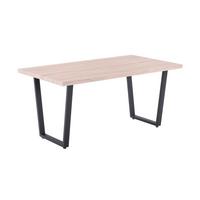 Esstisch Schwarz, Naturfarben L: 160cm - Schwarz/Naturfarben, Design, Holzwerkstoff/Metall (160/90/75cm) - Livetastic