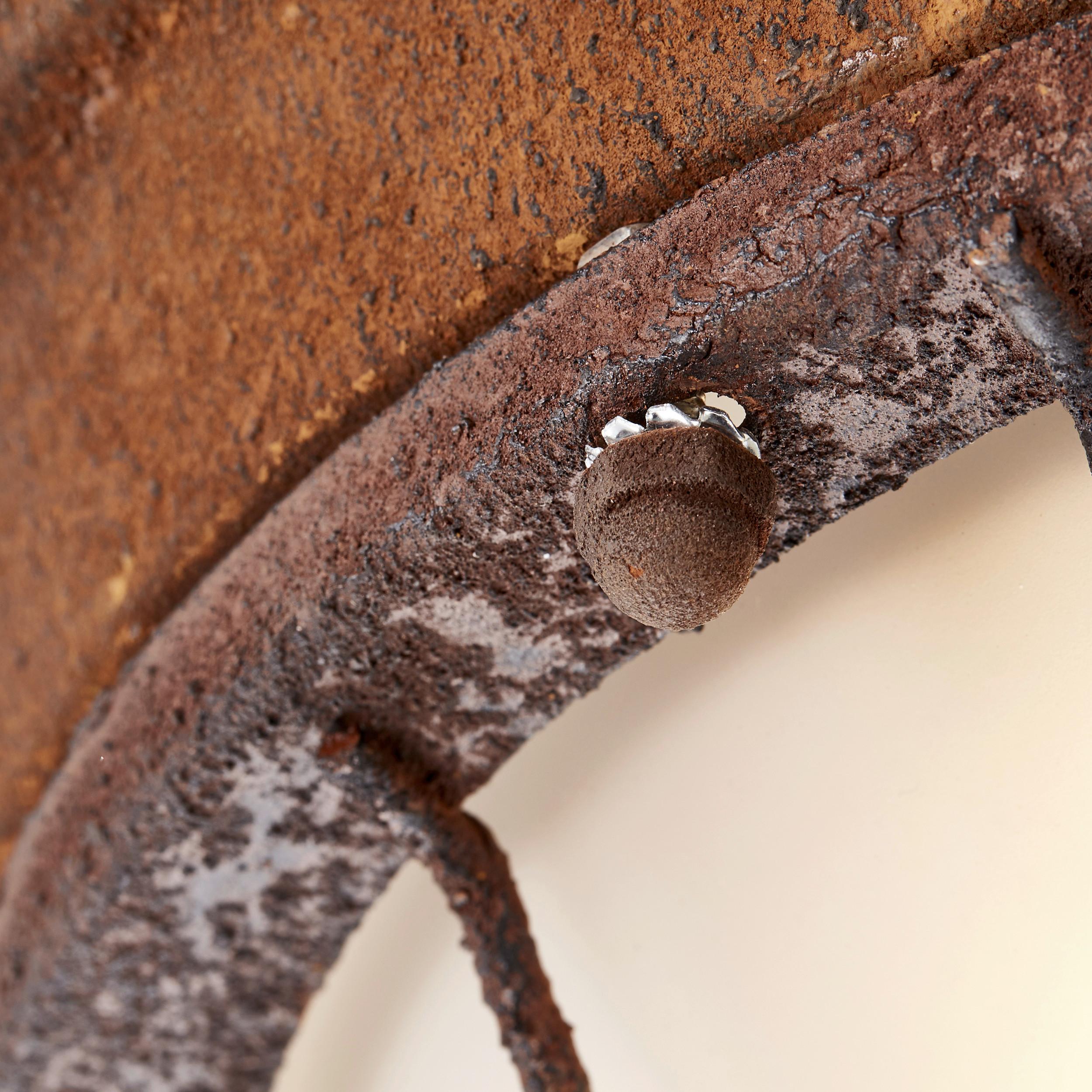 Deckenleuchte Typhoon Ø 34 Cm 2-Flammig In Rostfarben - Rostfarben/Weiß, KONVENTIONELL, Glas/Metall (34/14,5cm) - Brilliant