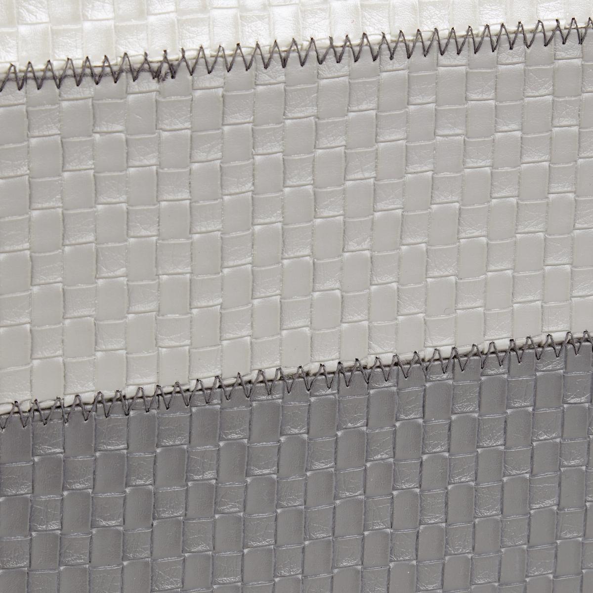 Regalkorb Dana 30x30 cm Weiß/Grau Kunststoffgeflecht - Weiß/Grau, Basics, Kunststoff/Textil (30/30/26,5cm) - Ondega