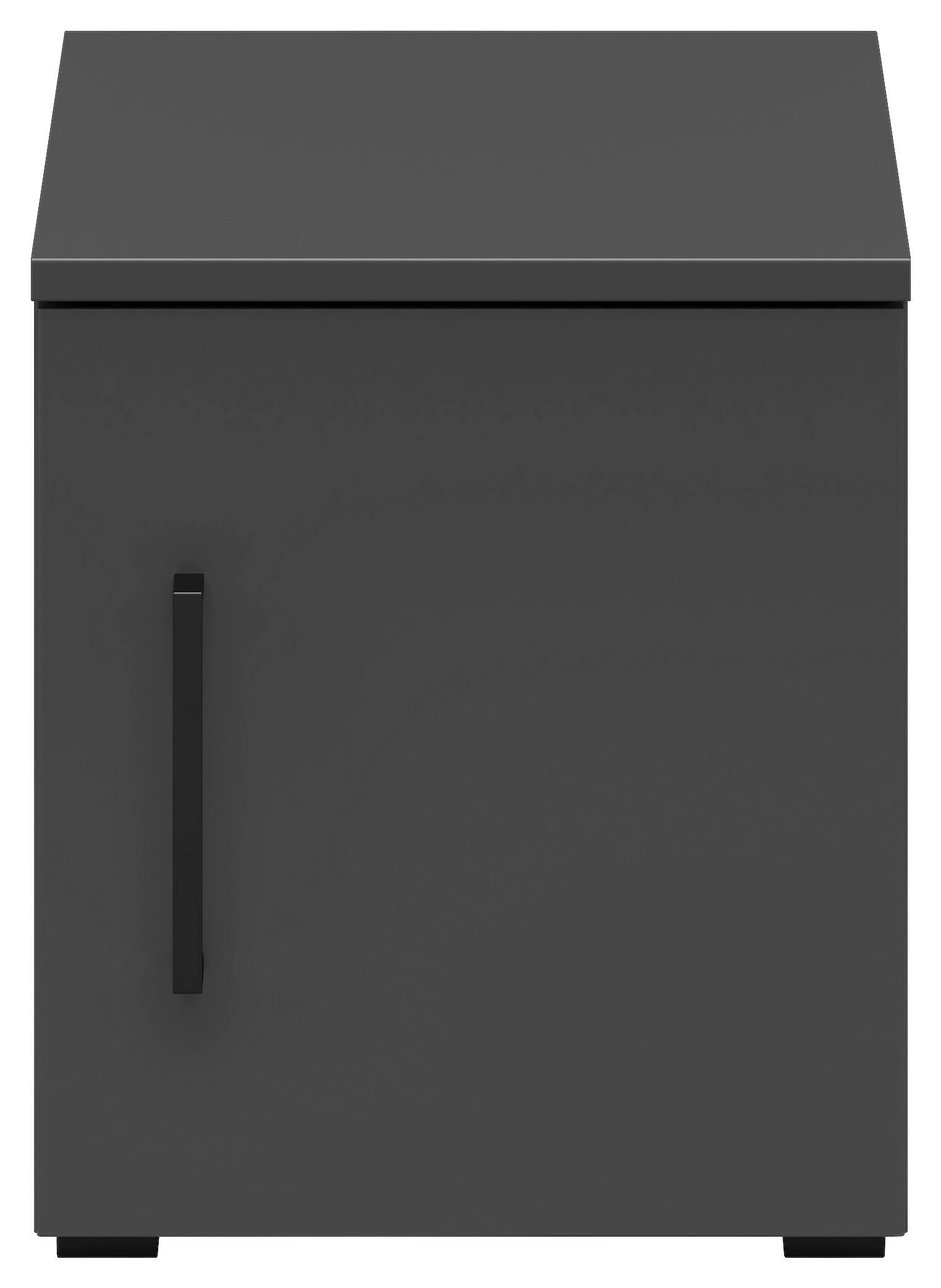 Nadstavec na skriňu Cabinet š: 30 cm - čierna/grafitová, Modern, kompozitné drevo/plast (30/35/40cm)
