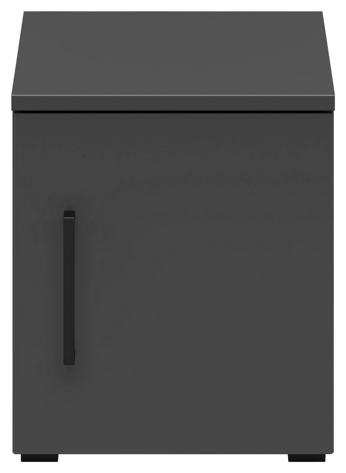 Nástavec na skříň MULTISTAURAUM š: 30 cm - černá/barvy grafitu, Moderní, kompozitní dřevo/plast (30/35/40cm)