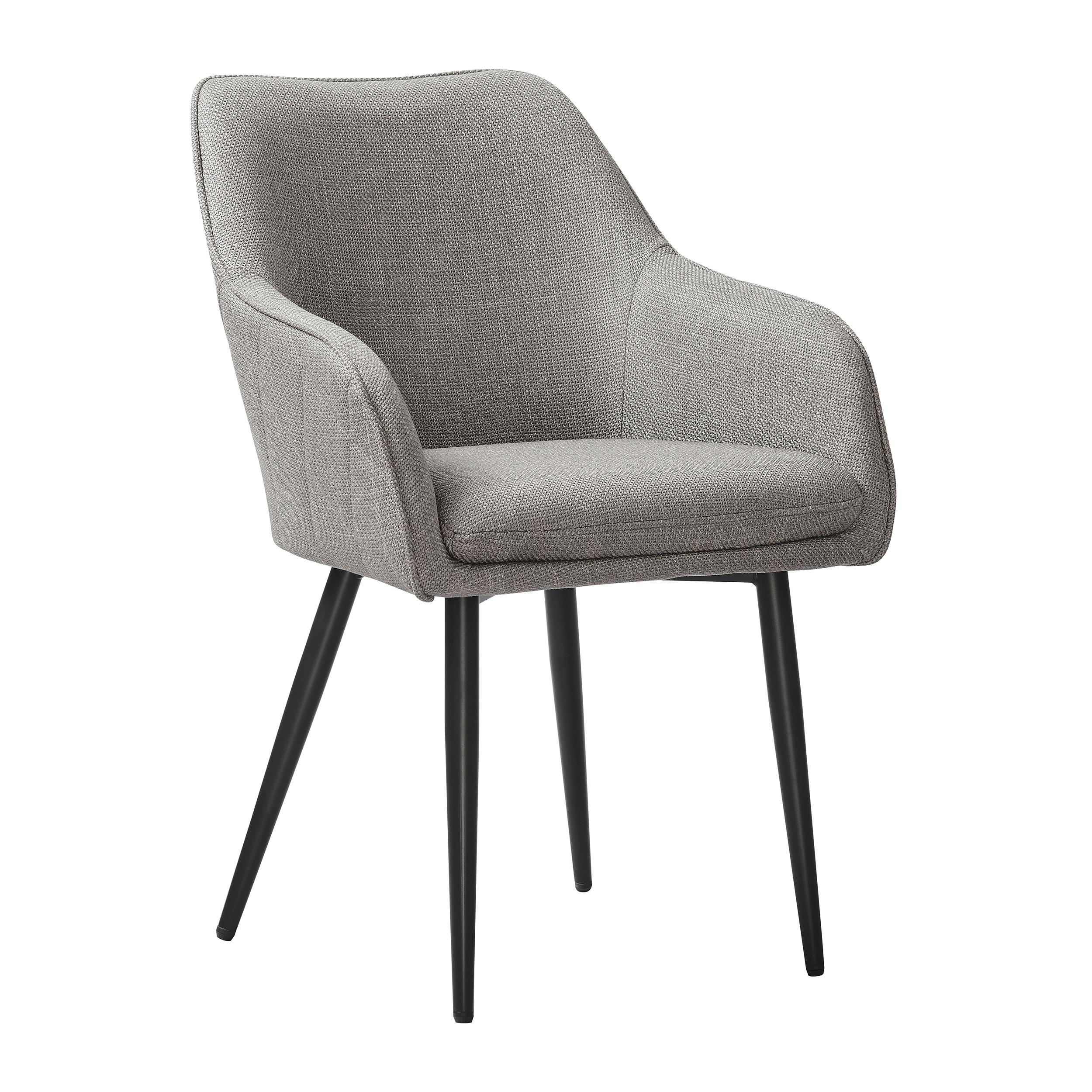 Armlehnstuhl Schwarz/taupe B: 61cm - Taupe/Schwarz, MODERN, Textil/Metall (61/85/60cm) - Livetastic