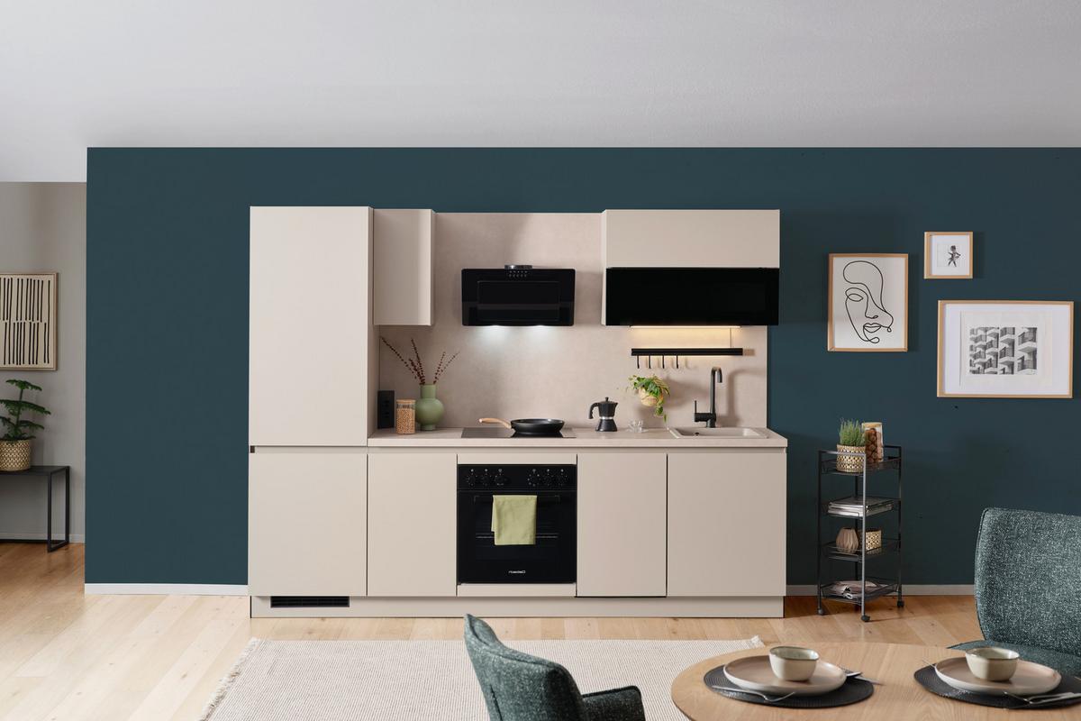 Küchenblock Win - Creme, MODERN, Holzwerkstoff (270cm) - Express-Kuechen