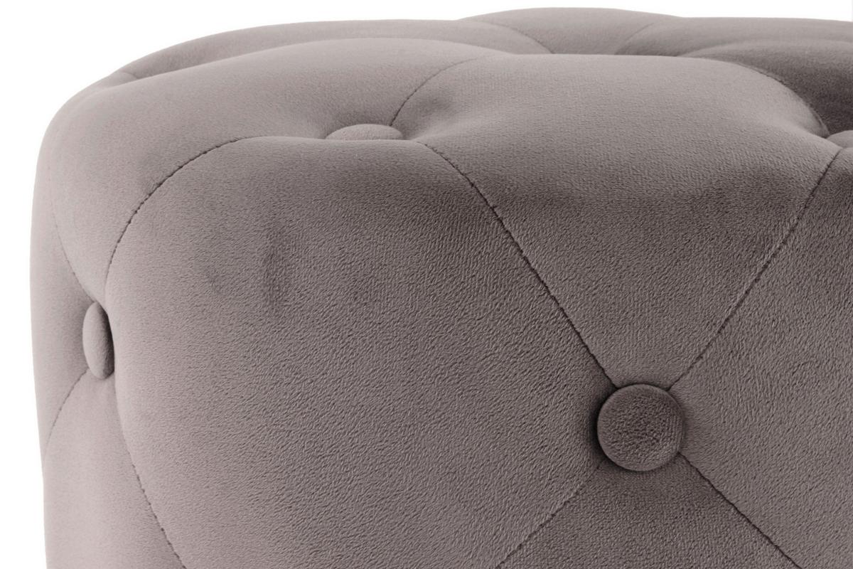 Hocker Piano 225 Taupe D: 41 Cm - Taupe/Goldfarben, Design, Textil (41/40cm) - Kayoom