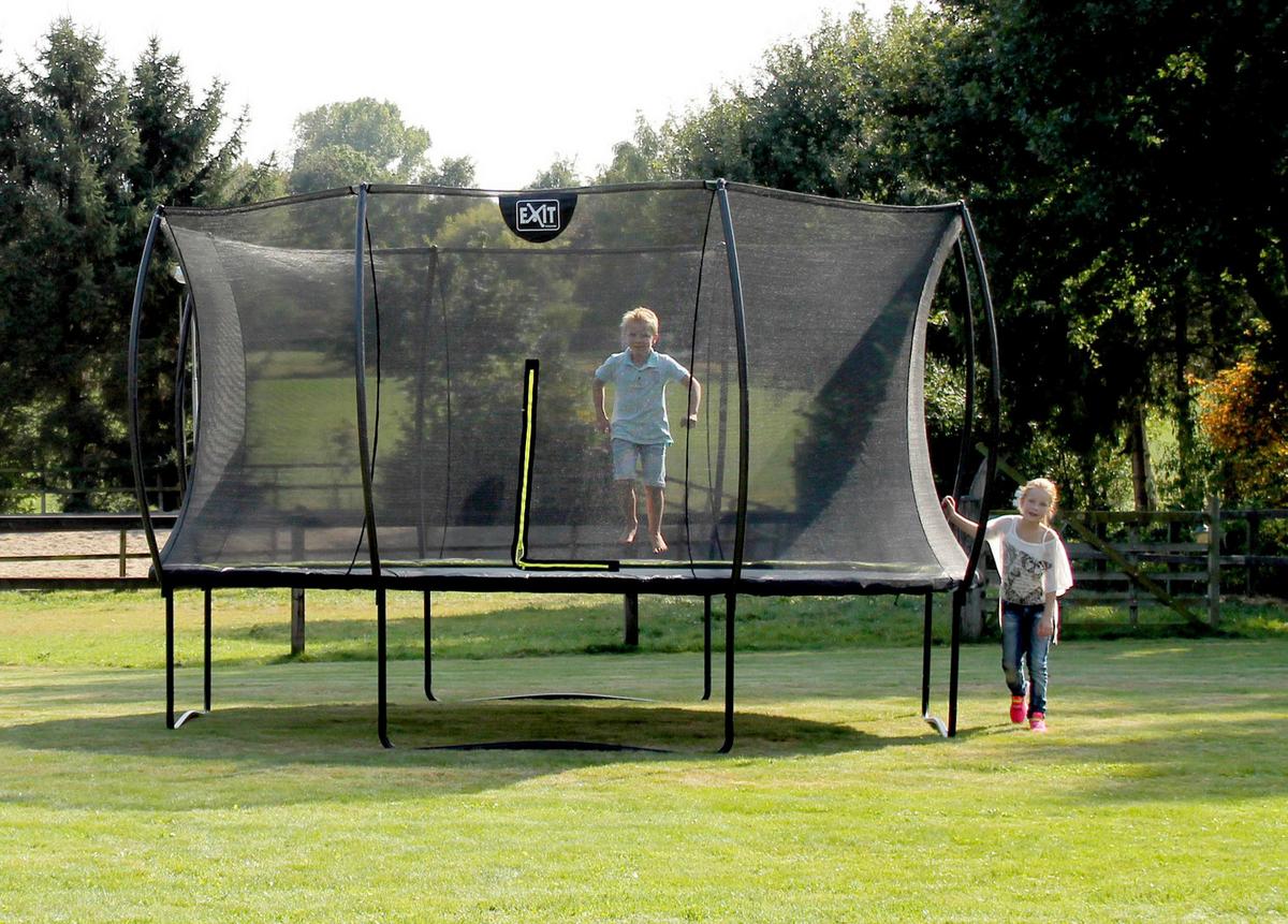 Trampolin Ø 427 cm Mit Sicherheitsnetz Exit Silhouete - Schwarz, KONVENTIONELL, Kunststoff/Metall (427/269cm) - EXIT Toys