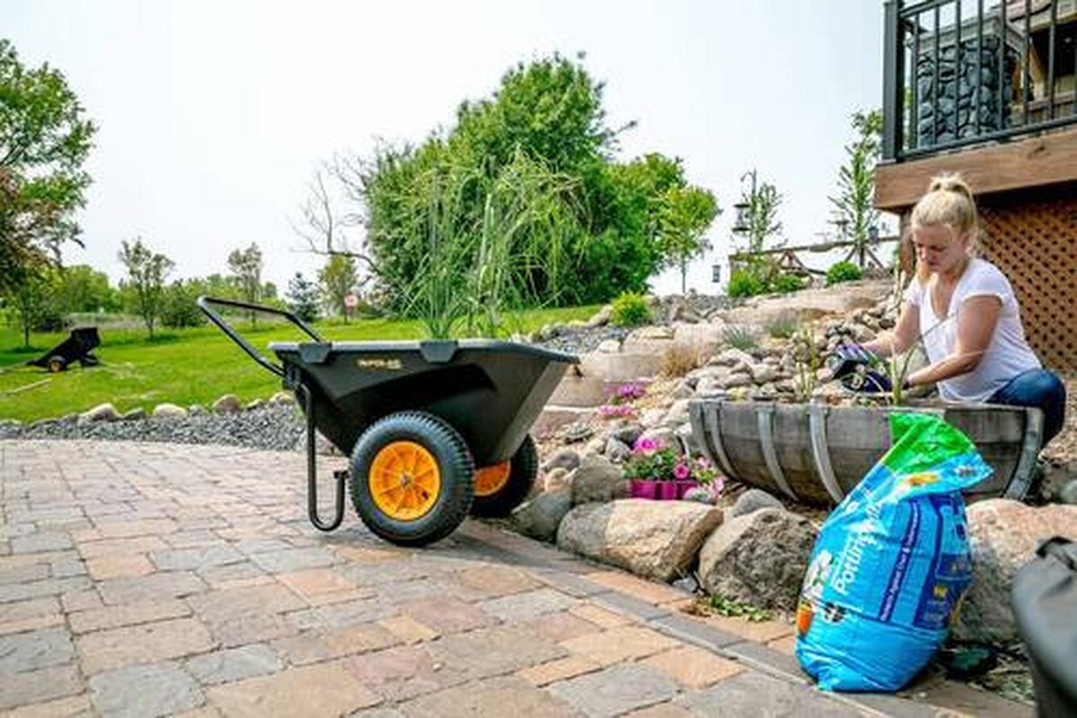 Gartenkarre Schubkarre Cub Cart - Schwarz, Basics, Kunststoff (71/74/127cm)
