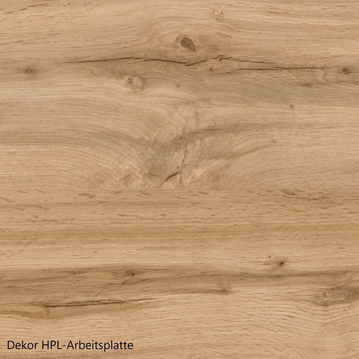 Eckküche Turin Ohne Geräte B: 300cm Grau/wotaneiche Dekor - Eiche Wotan/Grau, Design, Holzwerkstoff (300cm) - Held