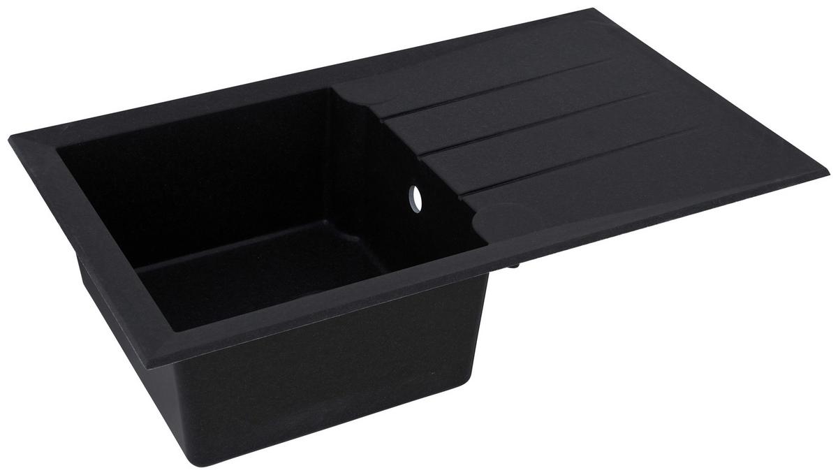 Spüle Respekta Spüle Alineo 81x50 - Schwarz, Trend, Stein (81/21/50cm) - Respekta