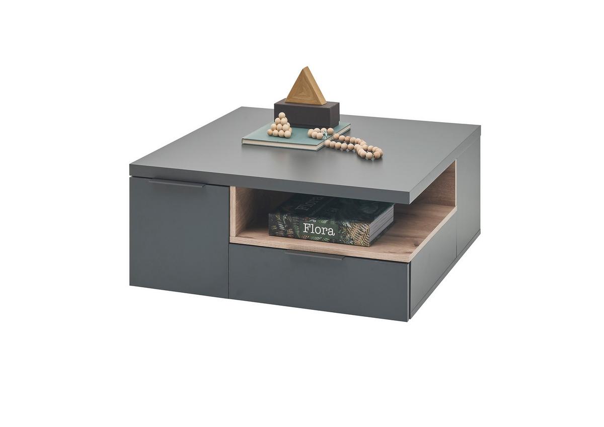 COUCHTISCH Enna Grau L: 80cm - Grau, Design, Holzwerkstoff (80/35/80cm) - MID.YOU
