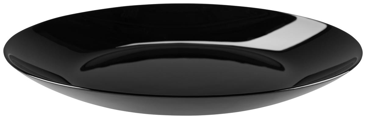 Speiseteller Olivia - Schwarz, Basics, Glas (25cm) - Ondega