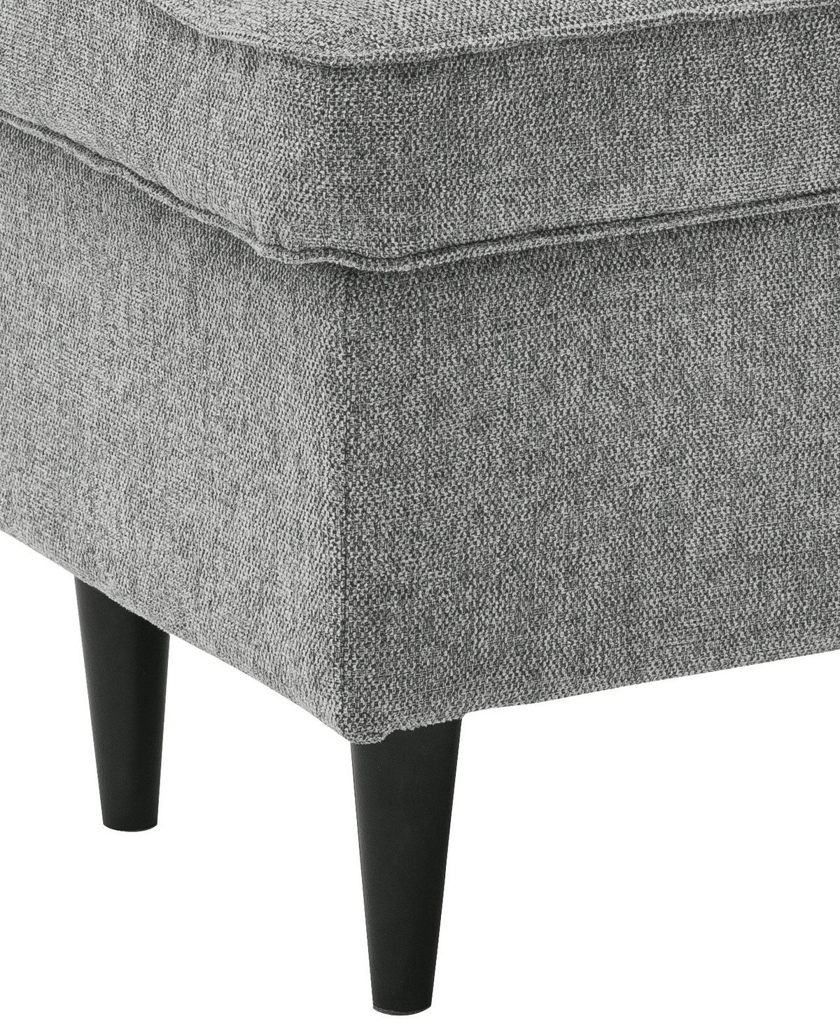 Hocker Oskar - Schwarz/Grau, Basics, Holzwerkstoff/Textil (63/43/42cm) - MID.YOU
