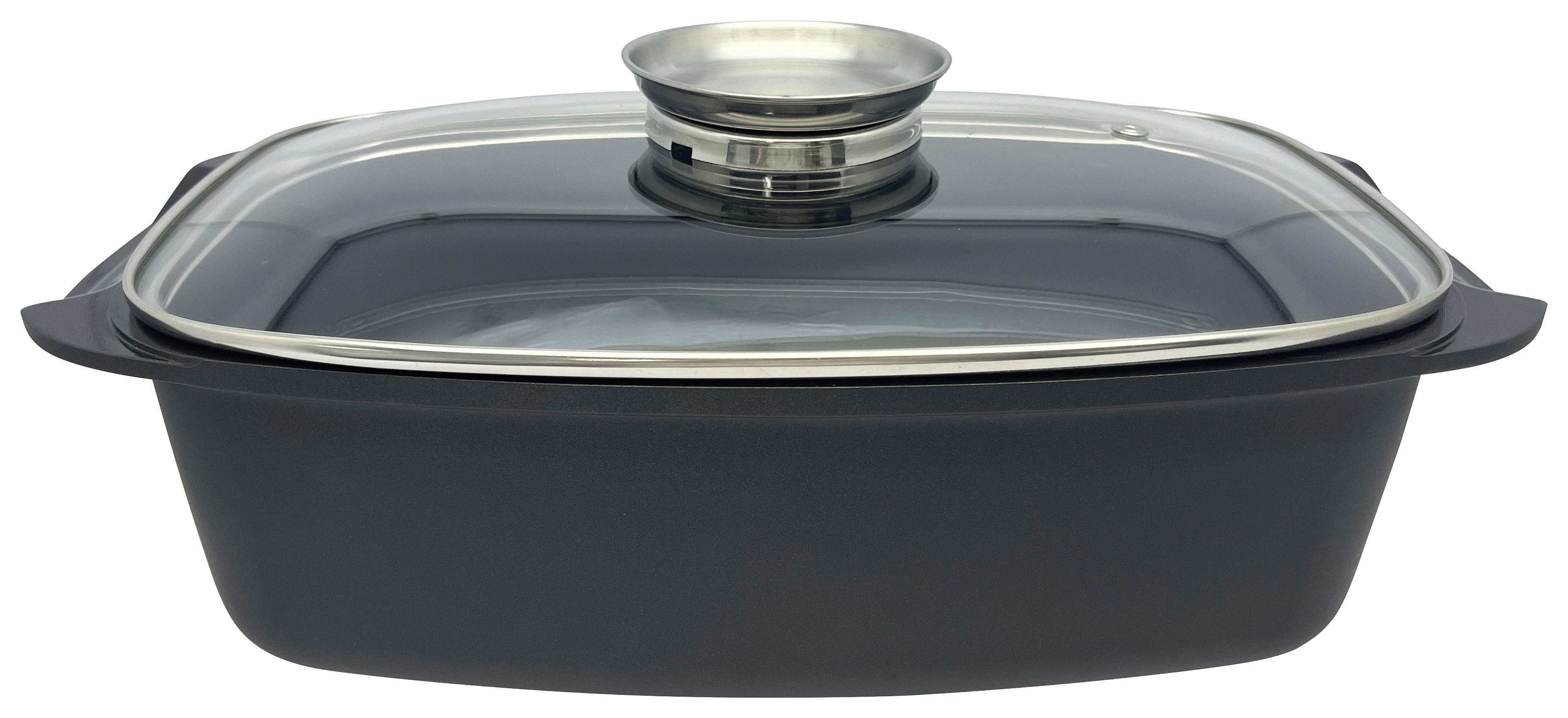 Bräter Elea - Klar/Transparent, KONVENTIONELL, Glas/Metall (32/10,8/21cm) - James Wood