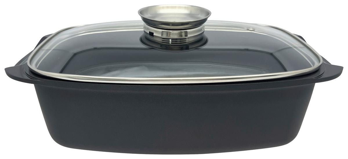 Bräter Elea - Klar/Transparent, KONVENTIONELL, Glas/Metall (32/10,8/21cm) - James Wood