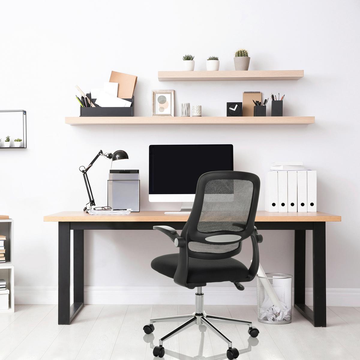 Drehstuhl Miko B Eco Schwarz B: 57 cm - Silberfarben/Schwarz, MODERN, Kunststoff/Textil (57/92 - 102/53cm) - MID.YOU