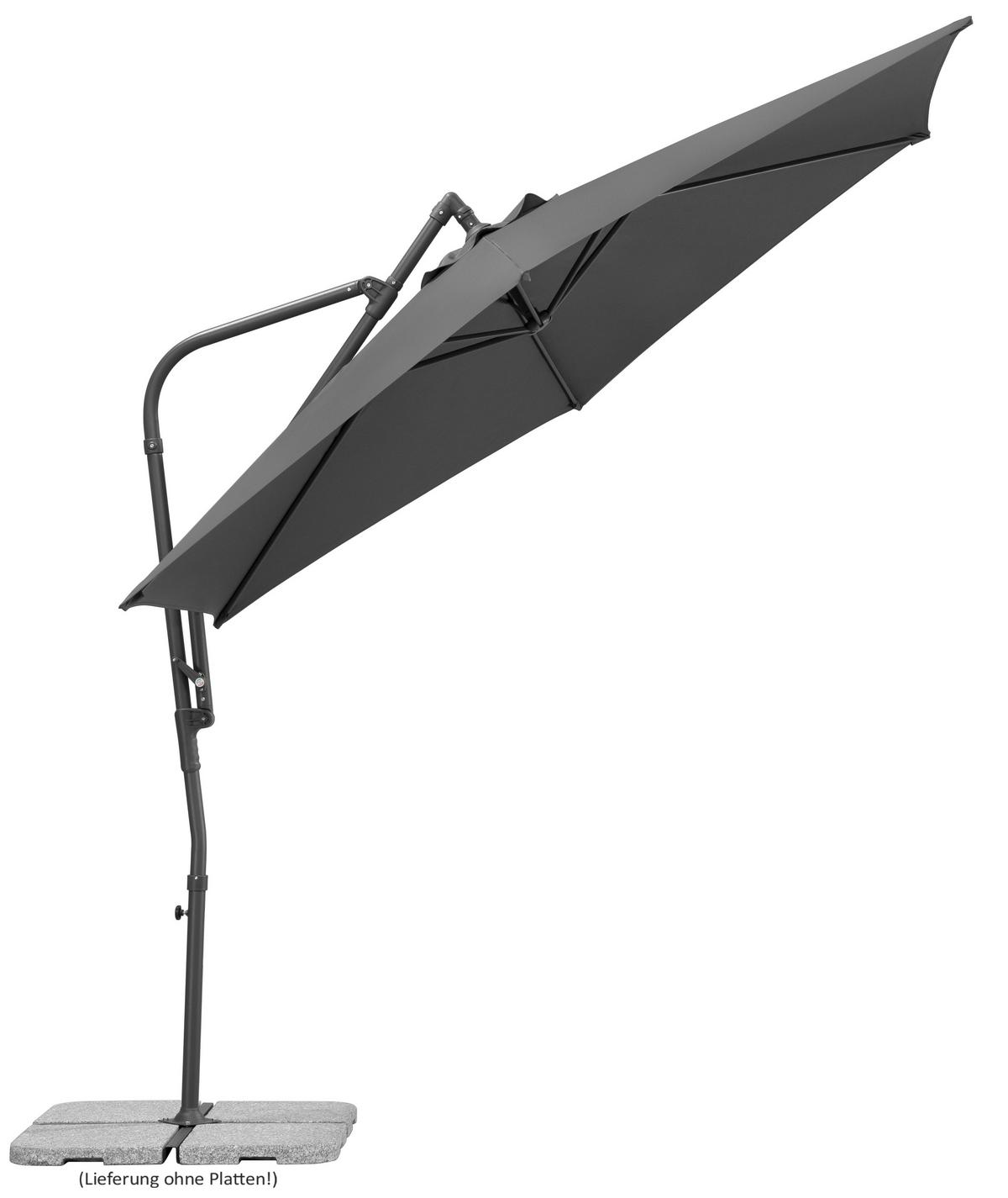 Ampelschirm Genua Bxhxt: 278x263x300 Cm Anthrazit - Anthrazit, Basics, Textil/Metall (278/263/300cm) - Schneider