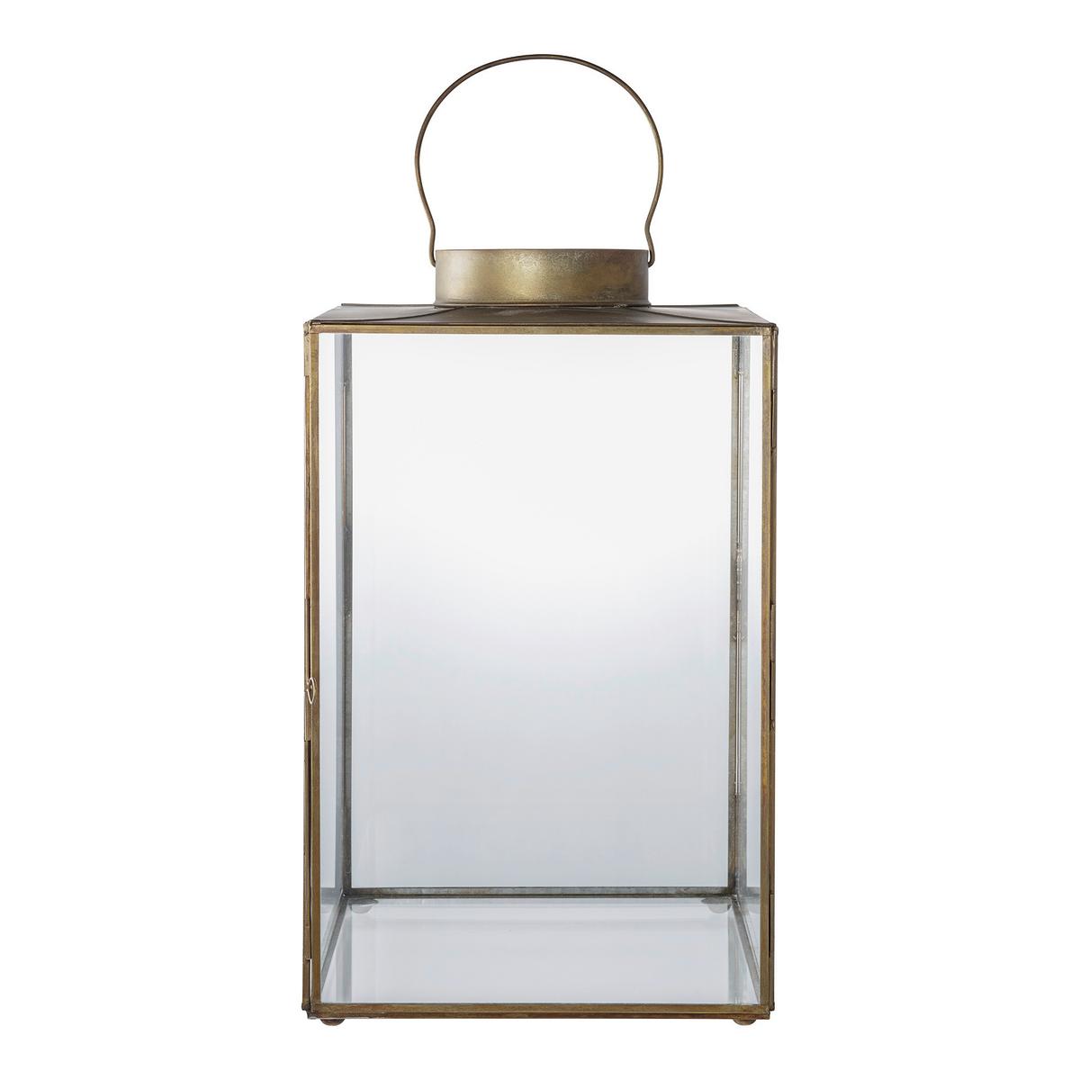 Laterne Mohali Orange B: 24,5 cm - Orange, Design, Glas/Metall (24.5/42/24.5cm)