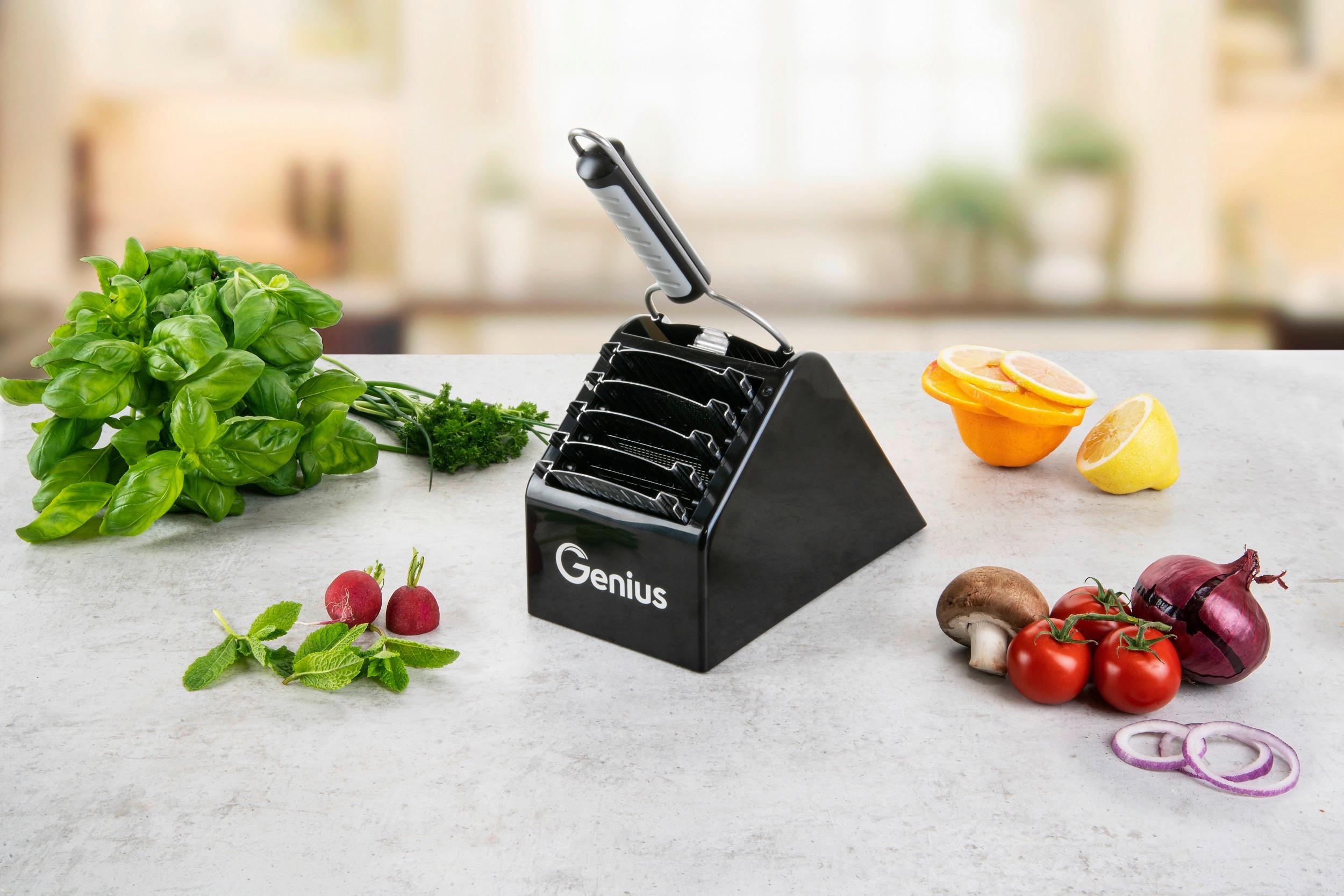 Aufbewahrungsbox Nicer Dicer Speed Kunststoff, 6 Fächer - Schwarz, Basics, Kunststoff - Genius
