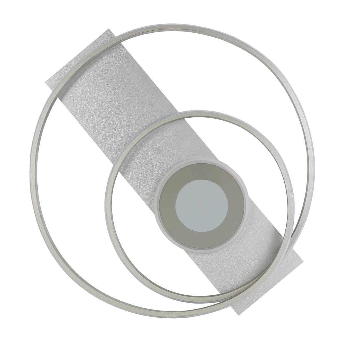 LED-Deckenleuchte Camilla - Silberfarben/Alufarben, Basics, Kunststoff/Metall (65/60/7,5cm) - Luca Bessoni