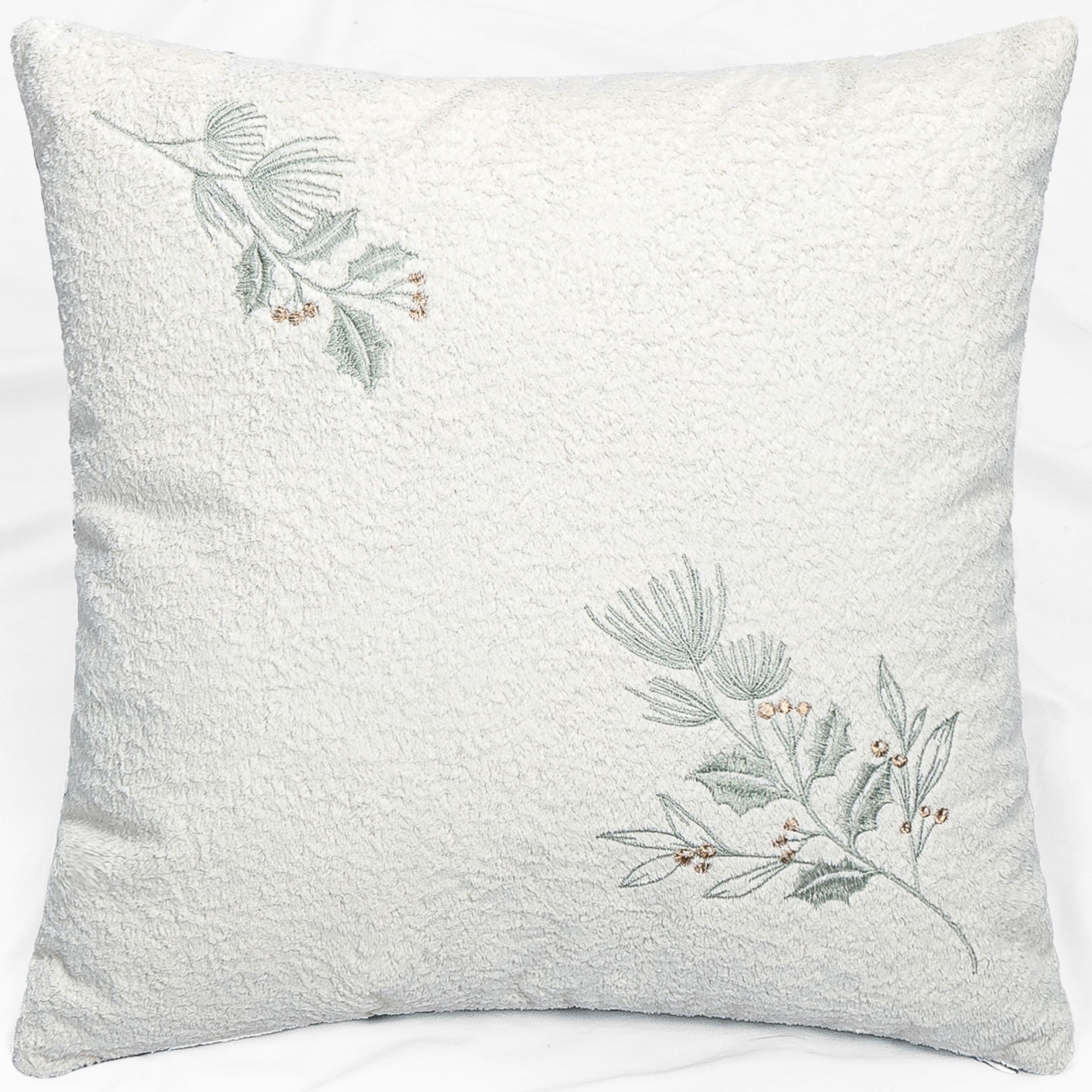 DEKORAČNÍ POLŠTÁŘ JOLLY - bílá/mátově zelená, textil (45/45cm) - Mömax