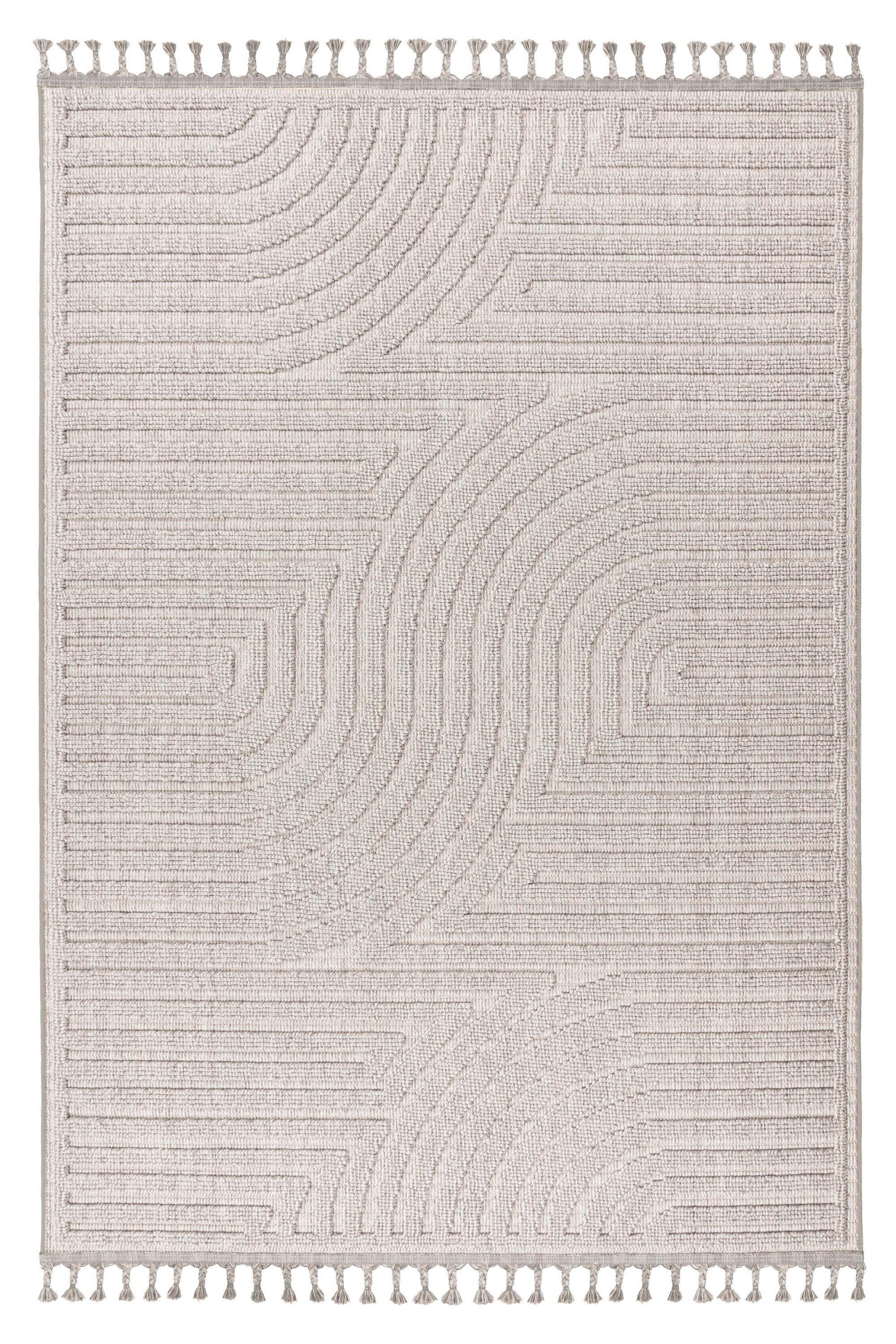 Flachwebteppich Silber, Bxl: Ca. 200x290 Cm - Silberfarben, Basics, Textil (200/290cm) - Kayoom