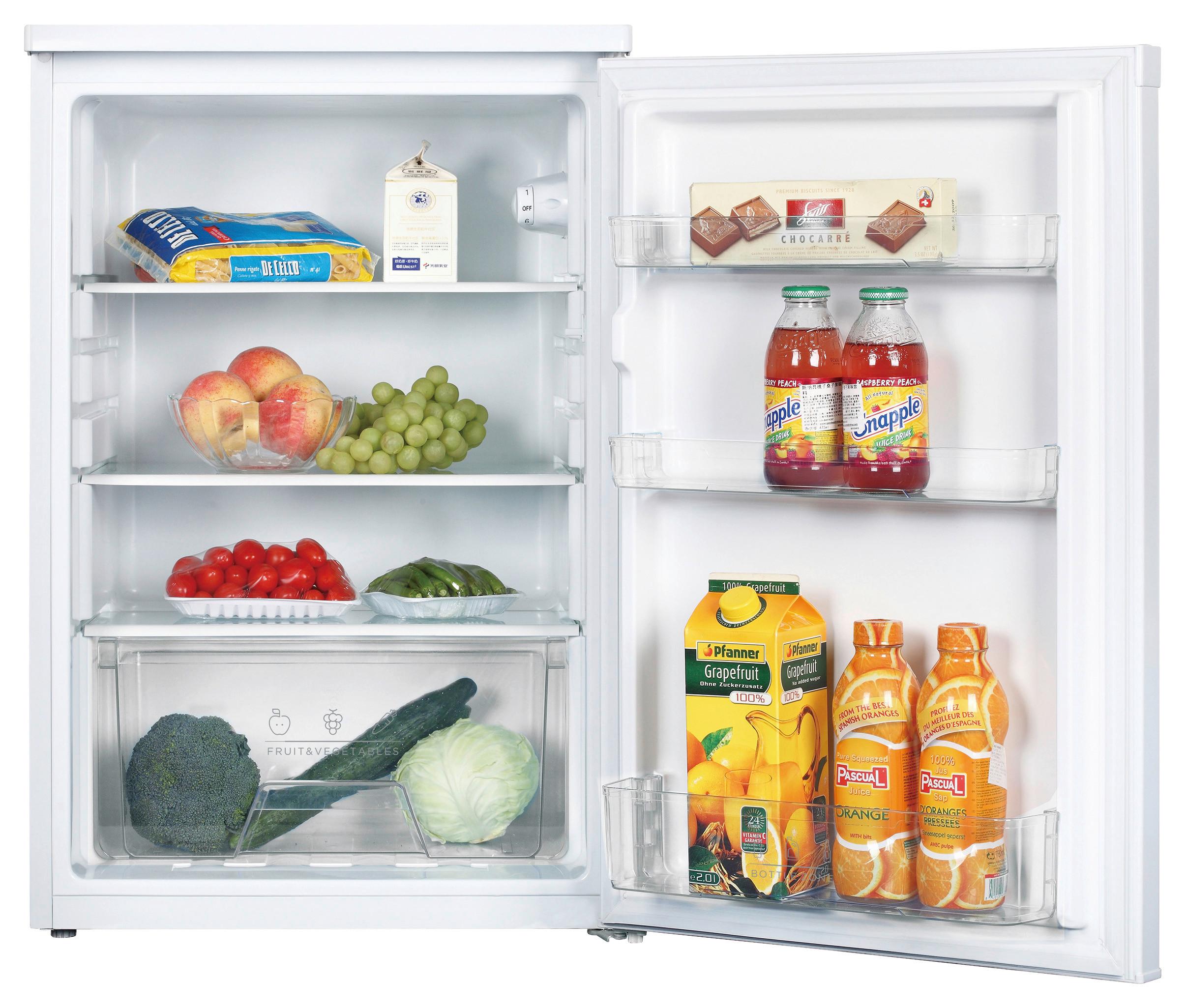 Kühlschrank Weiß 131 L Freistehend - Weiß, Basics, Glas/Kunststoff (55,3/84,5/57,4cm) - Silva Schneider
