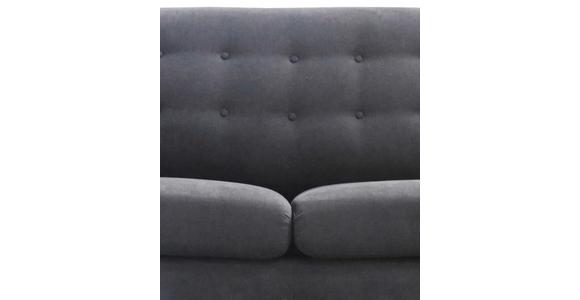 2-Sitzer-Sofa Monaco Dunkelgrau - Dunkelgrau/Schwarz, MODERN, Textil (134/82/80,5cm) - Luca Bessoni