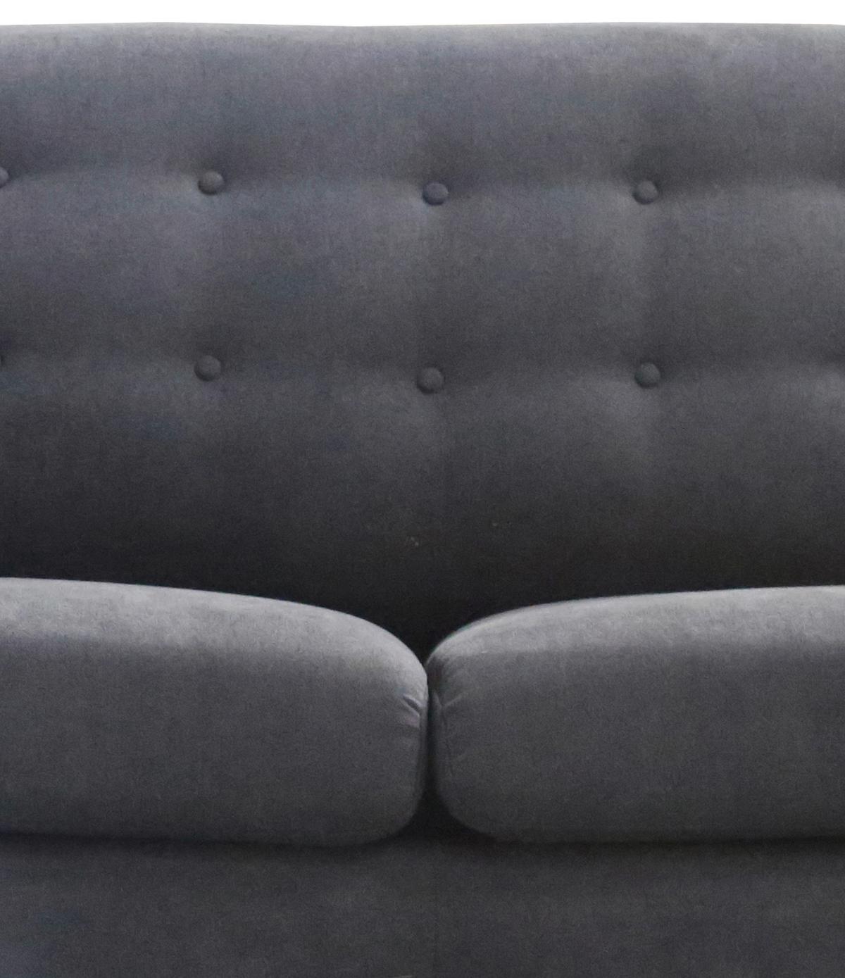 2-sitzer-sofa Monaco Dunkelgrau - Dunkelgrau/Schwarz, MODERN, Textil (134/82/80,5cm) - Luca Bessoni