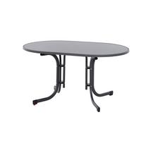 Gartentisch Klappbar Stahl L: 140 cm - Anthrazit, KONVENTIONELL, Holzwerkstoff/Metall (140/90/71cm) - Siena Garden