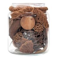 Dekoglas Flora Braun, 13,5x16,5 cm - Braun, LIFESTYLE, Glas/Naturmaterialien (13,5/16,5/13,5cm) - Kayoom