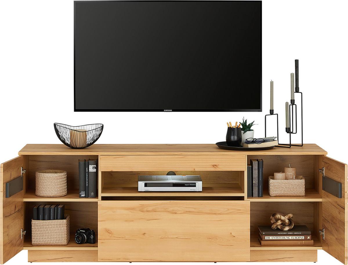 Tv-elem Alana - Modern, faalapú anyag (176,6/64,9/50cm)