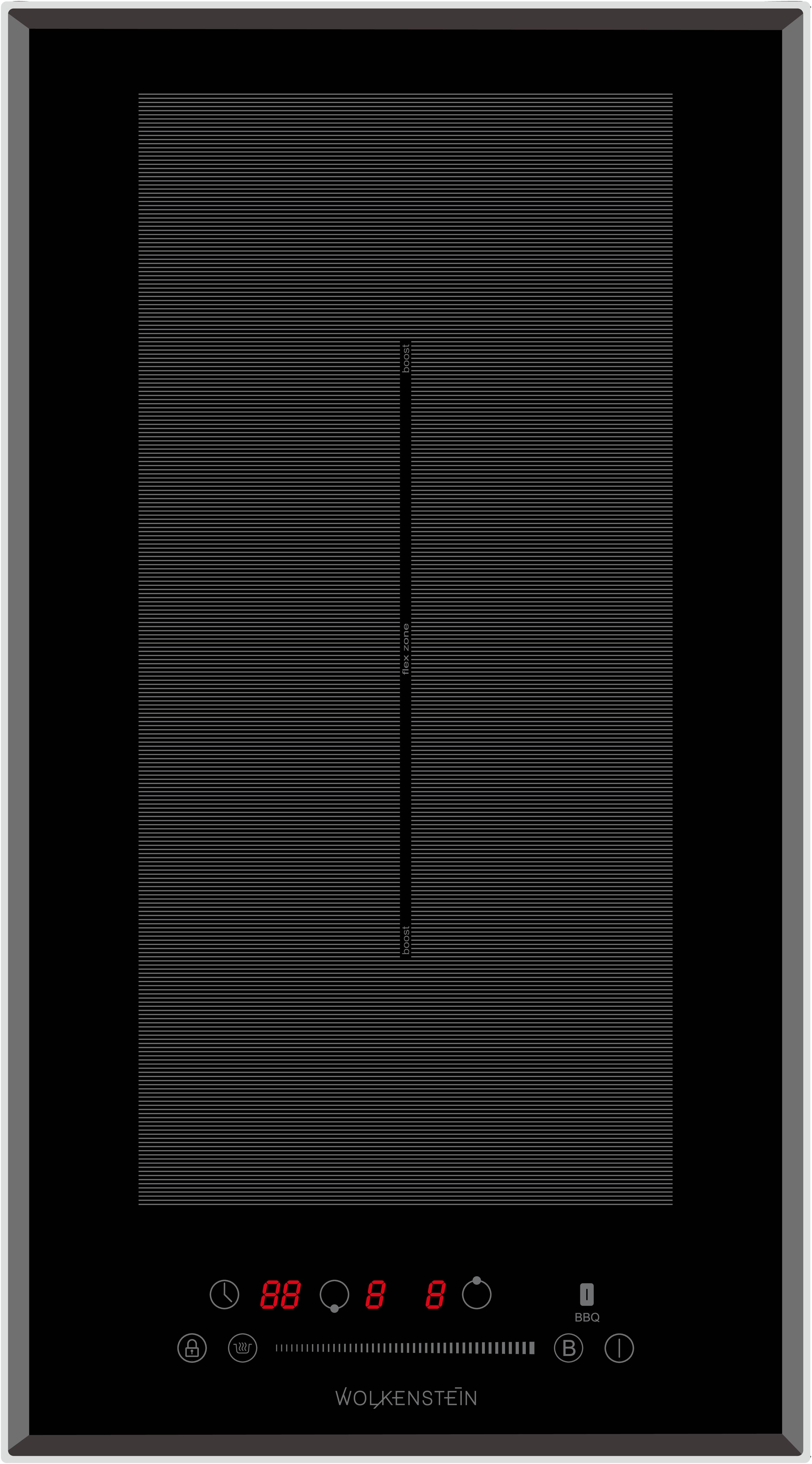 Induktionskochfeld Schwarz B: 28,8 Cm - Basics, Glas (28.8/5.7/52cm) - Wolkenstein