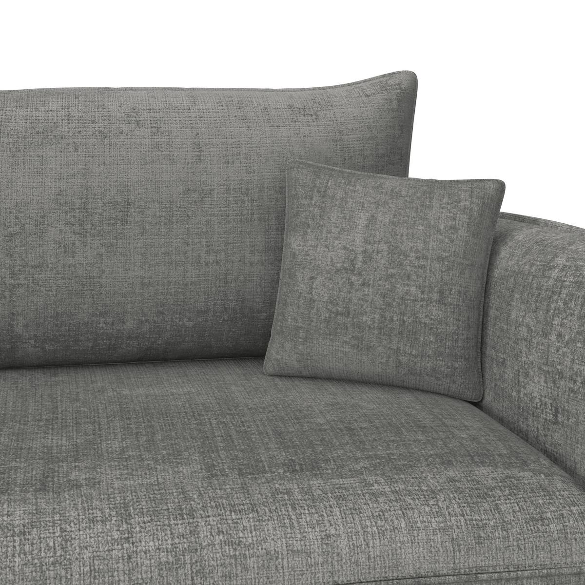 Schlafsofa Kairo Grau, Lf: ca. 190x150cm - Schwarz/Grau, ROMANTIK / LANDHAUS, Holz/Kunststoff (230/90/115cm) - James Wood