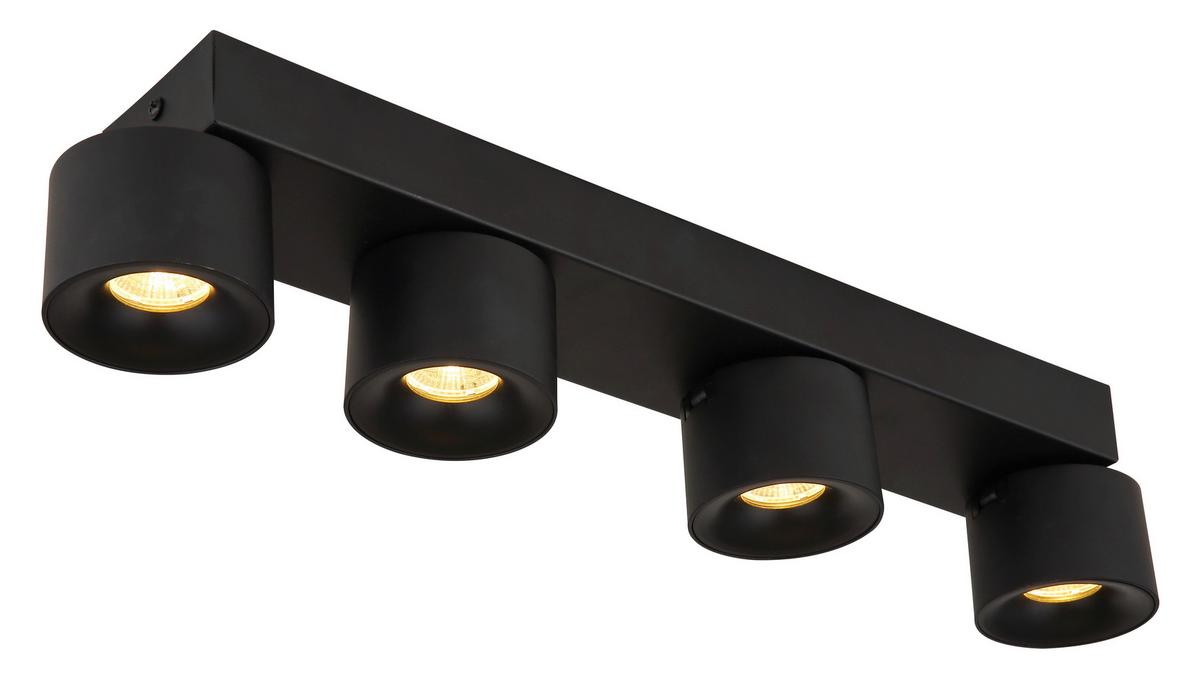 LED-Strahler 56961-4b - Transparent/Schwarz, Design, Kunststoff/Metall (45,5/7,2/12cm) - Globo