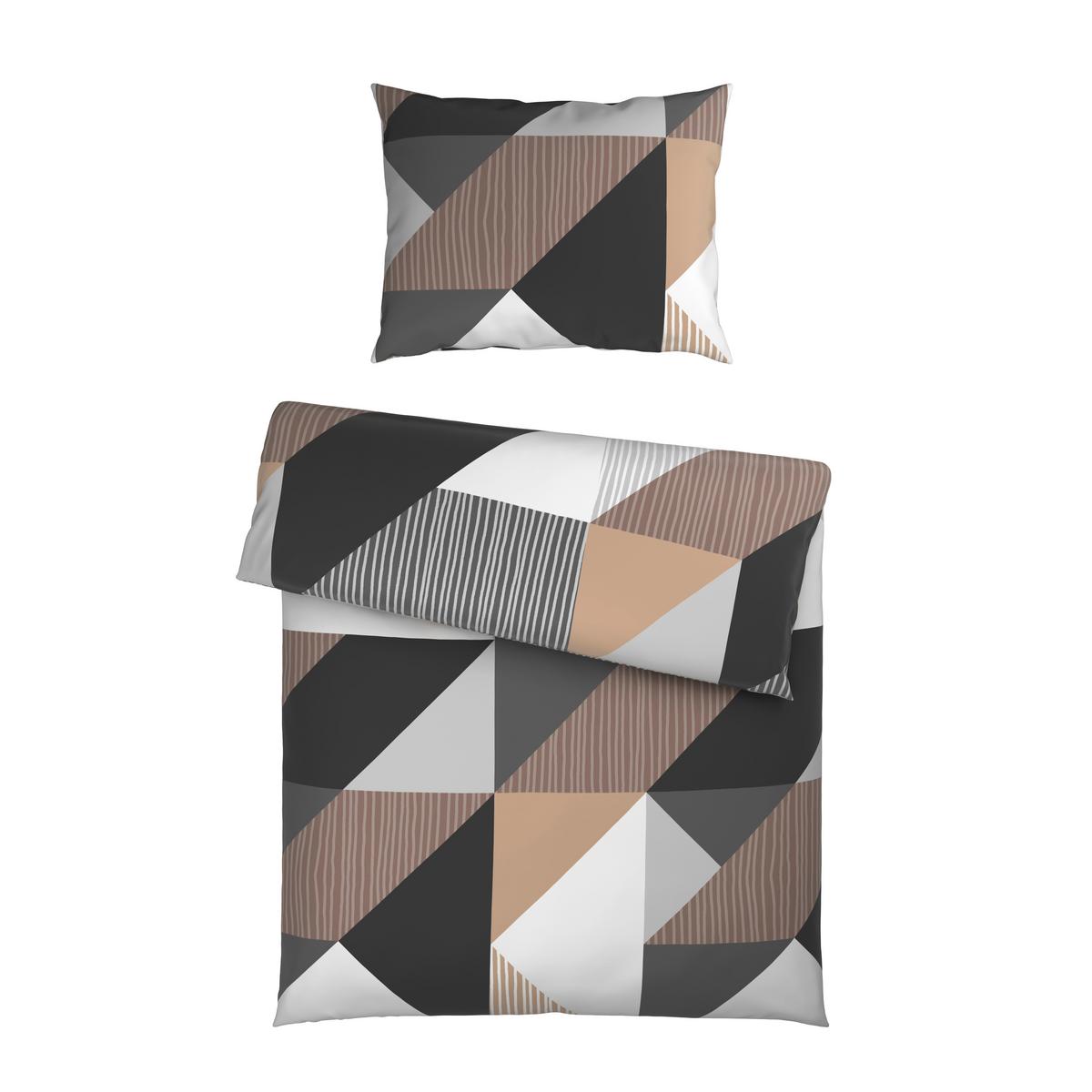 BETTWÄSCHE EMMA - Taupe/Grau, MODERN, Textil - Luca Bessoni