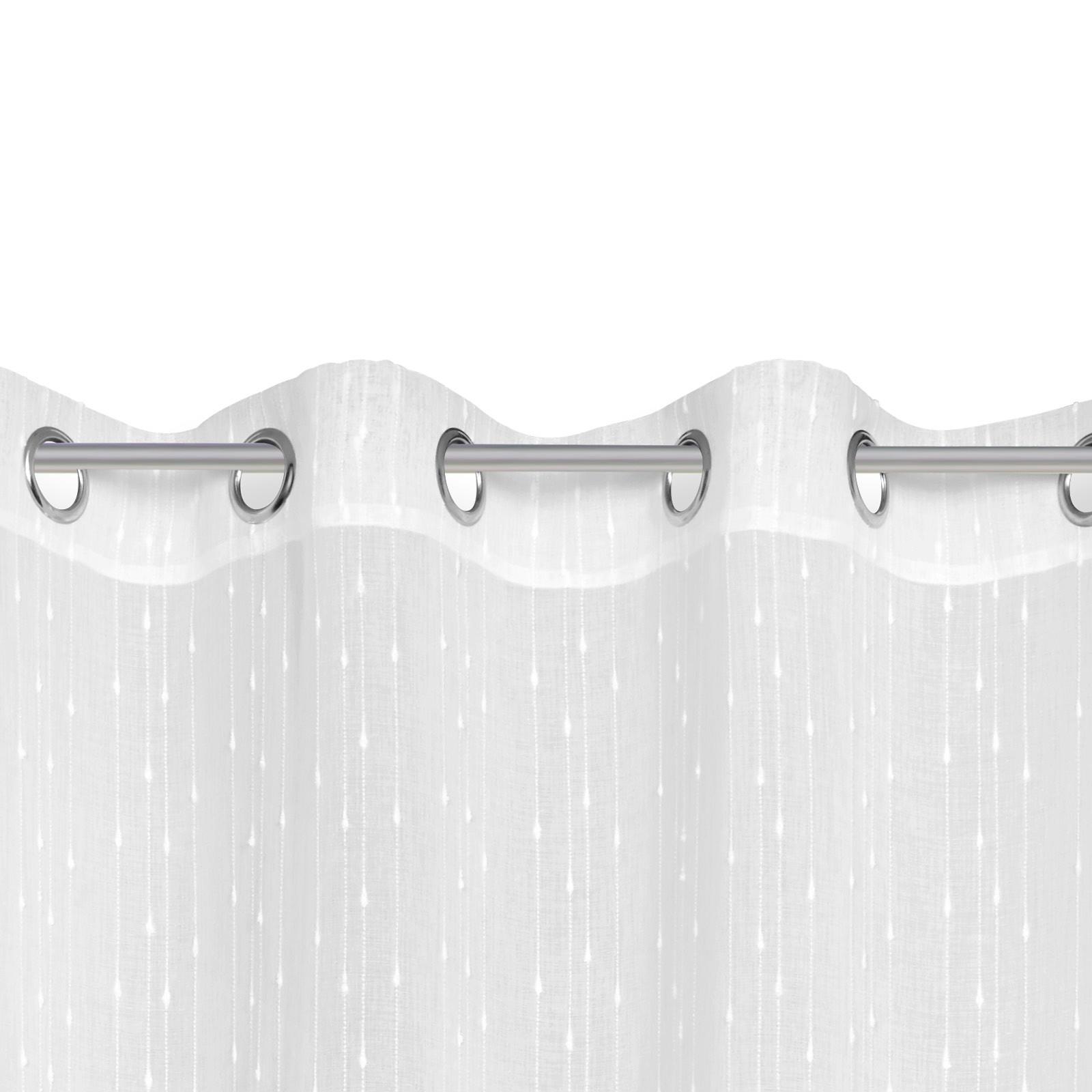Vorhang Mit Ösen Kamila 140x245 Cm  Weiß - Weiß, MODERN, Textil (140/245cm) - Luca Bessoni