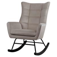Schaukelstuhl Bryana 125 Taupe, 68x97x88 cm - Taupe, Design, Holz/Kunststoff (68/97/88cm) - Kayoom