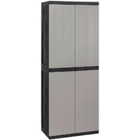 Toomax Werkzeugschrank Bios Midi 65x165x37 cm Kunststoff - Schwarz/Grau, Basics, Kunststoff (65/165/37cm)