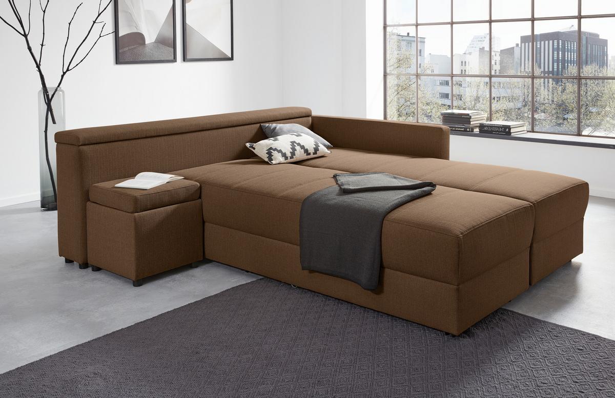 Ecksofa Looks IIi - Dunkelbraun/Schwarz, Design, Textil (229/287cm) - LOOKS by W.Joop