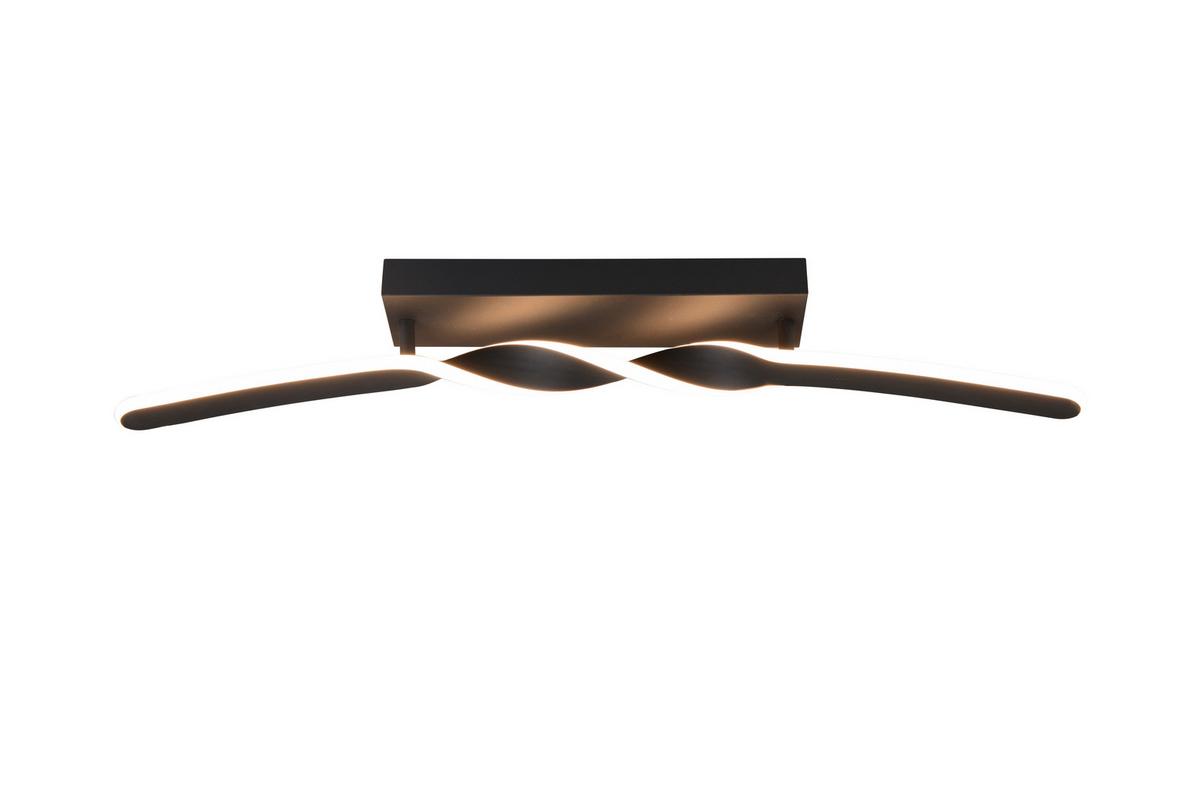 LED-Deckenleuchte Ginko Schwarz Weiß B: 12,5 cm - Schwarz/Weiß, Design, Kunststoff/Metall (79/12,5/9cm)