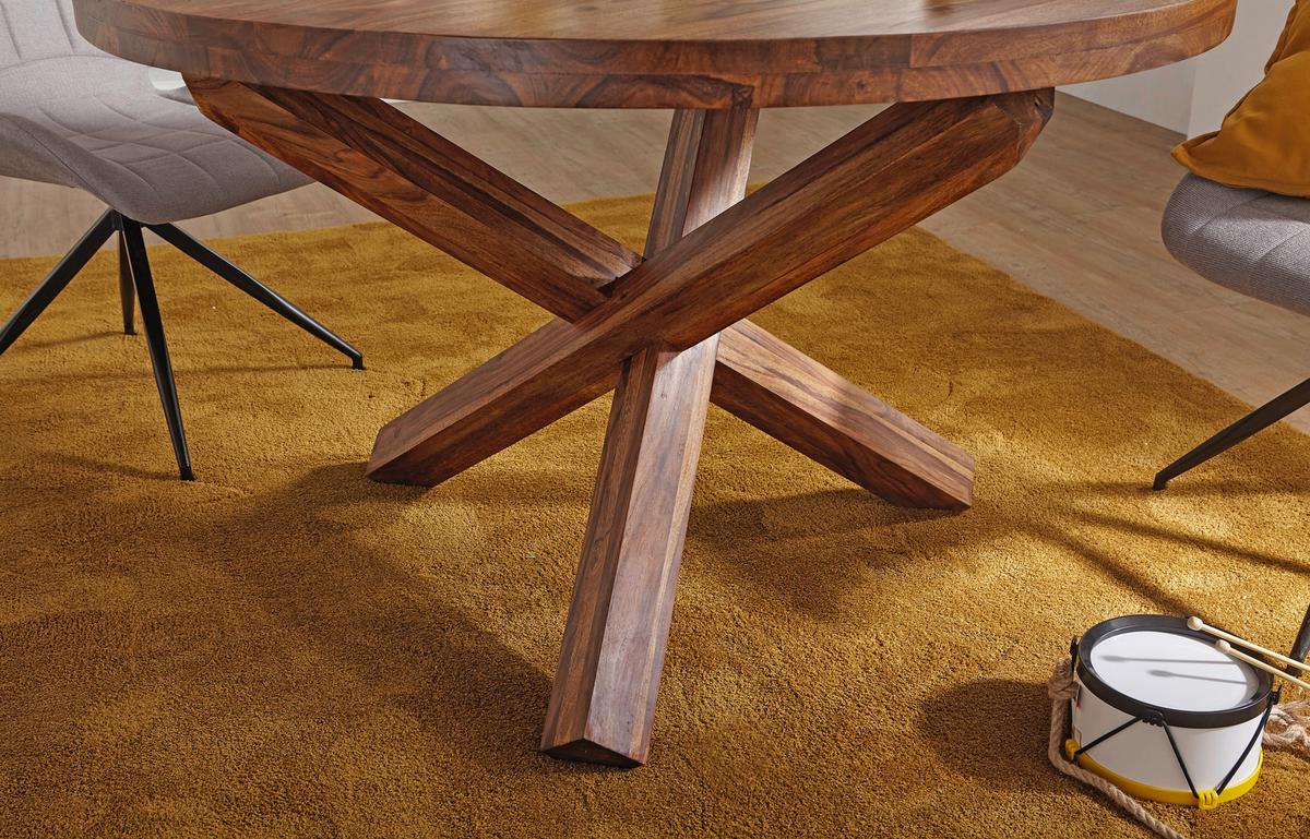 Esstisch Wl5.055 - Sheeshamfarben, Design, Holz (120/120/75cm) - MID.YOU