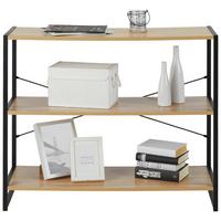 REGÁL BONO - černá/Sonoma dub, Moderní, kov/kompozitní dřevo (95/79,2/35cm) - Mömax