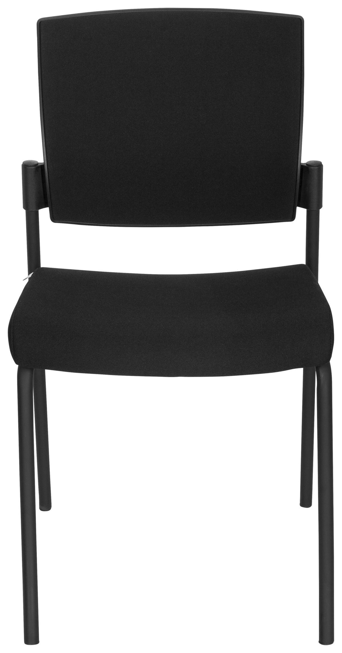 Besucherstuhl K9 V Pro Schwarz - Schwarz, MODERN, Textil/Metall (48/90/58cm) - MID.YOU