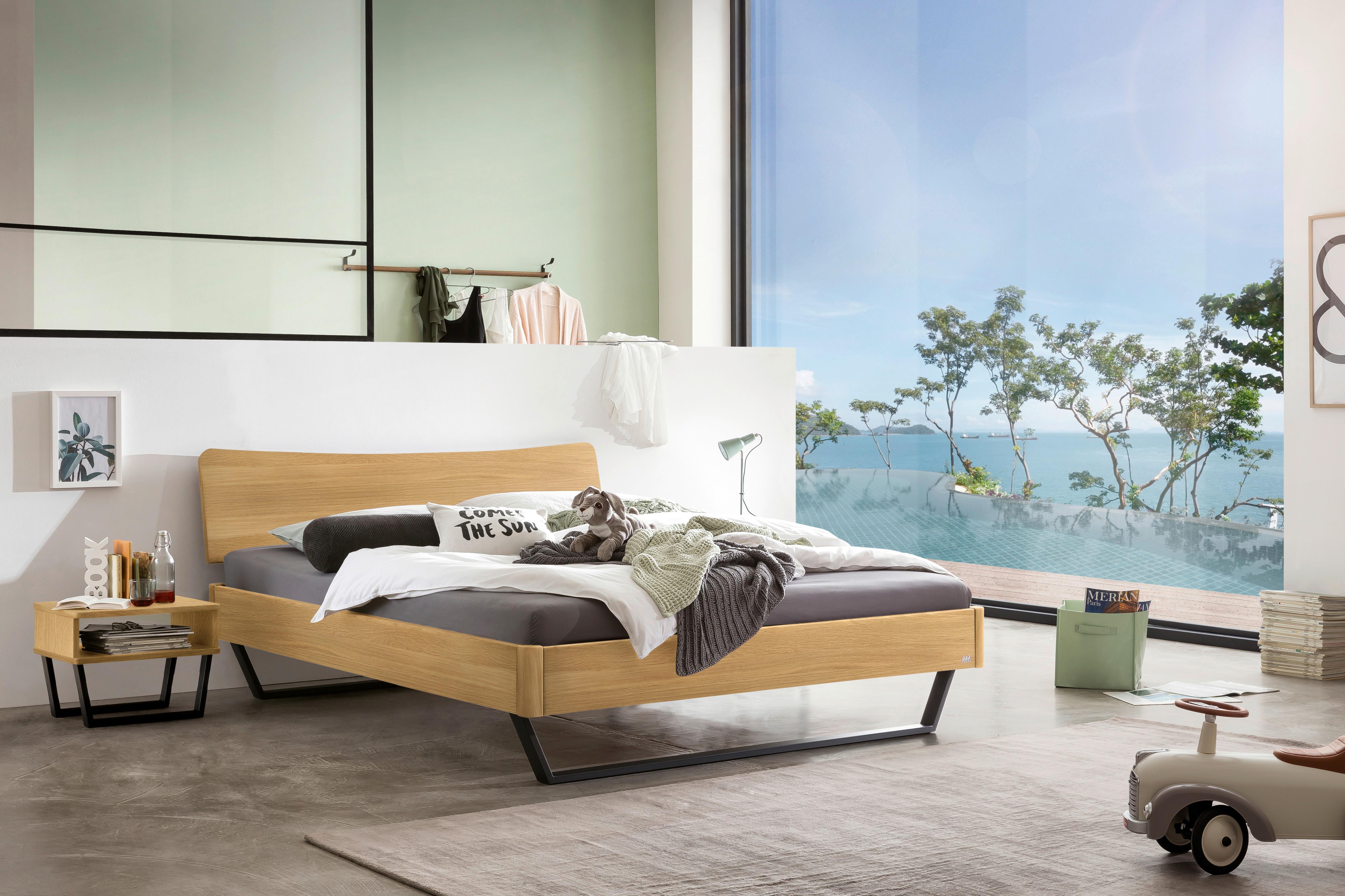 Bett Tresali Eichefarben 140x200 Cm - Eichefarben/Anthrazit, MODERN, Holz (140/200cm) - Hasena