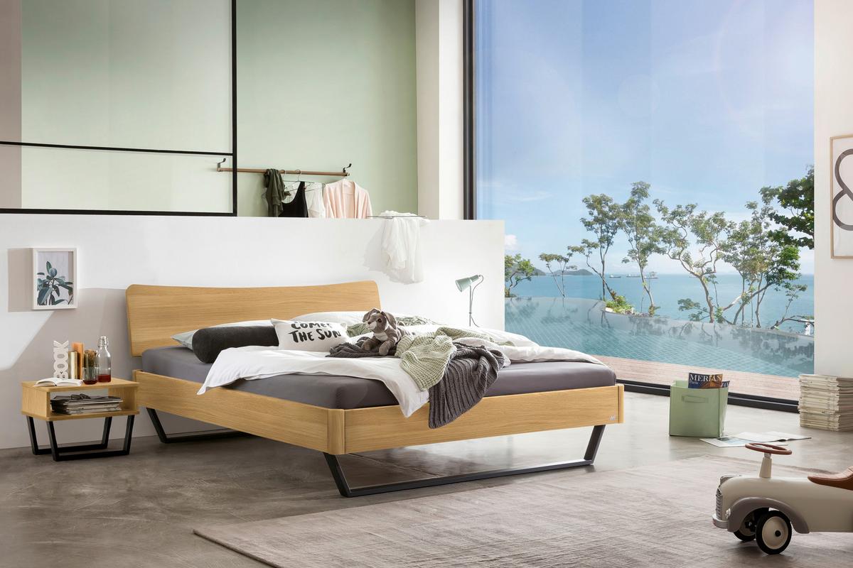 Bett Tresali Eichefarben 140x200 Cm - Eichefarben/Anthrazit, MODERN, Holz (140/200cm) - Hasena