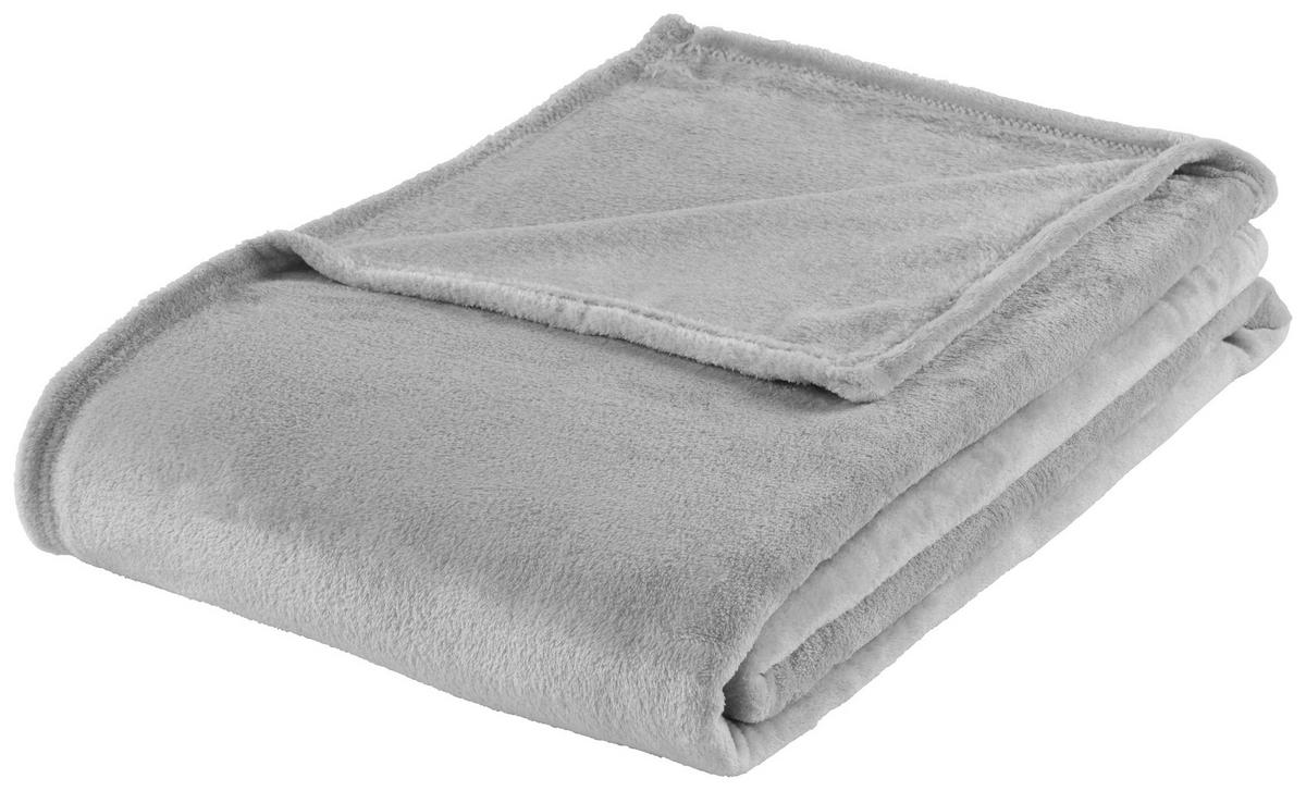 MĚKKÁ DEKA Andi XXL, 220/240cm, stříbrná - barvy stříbra, Konvenční, textil (220/240cm) - Modern Living