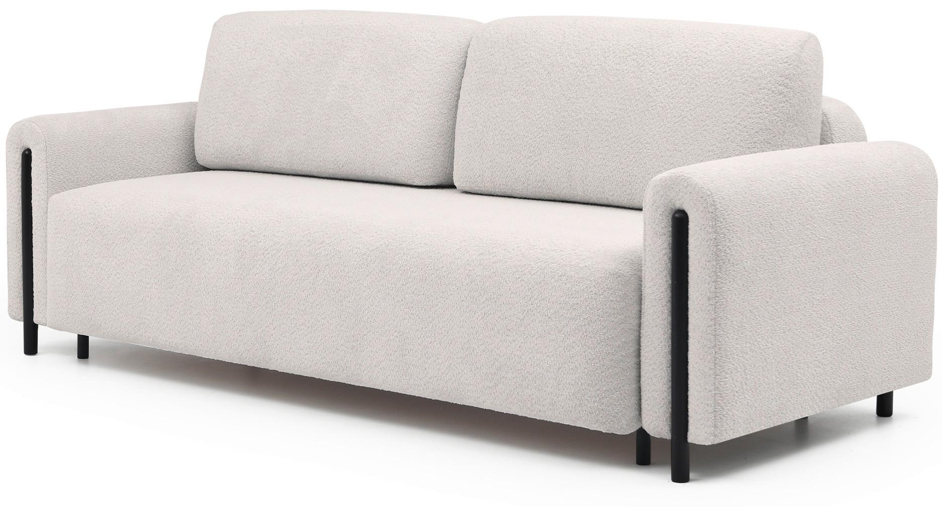Schlafsofa Arcadova Weiß/Schwarz B: 244cm - Schwarz/Weiß, Design, Textil (244/97/97cm) - MID.YOU