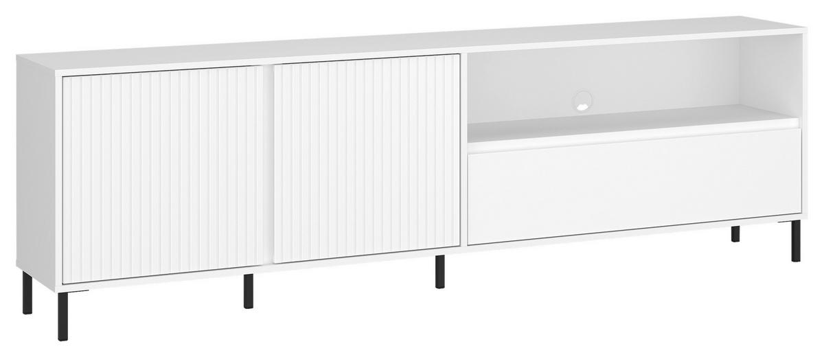 TV-Element Avenale Weiß B: 207,8 cm - Schwarz/Weiß, Trend, Holzwerkstoff (207,8/65,4/40cm)