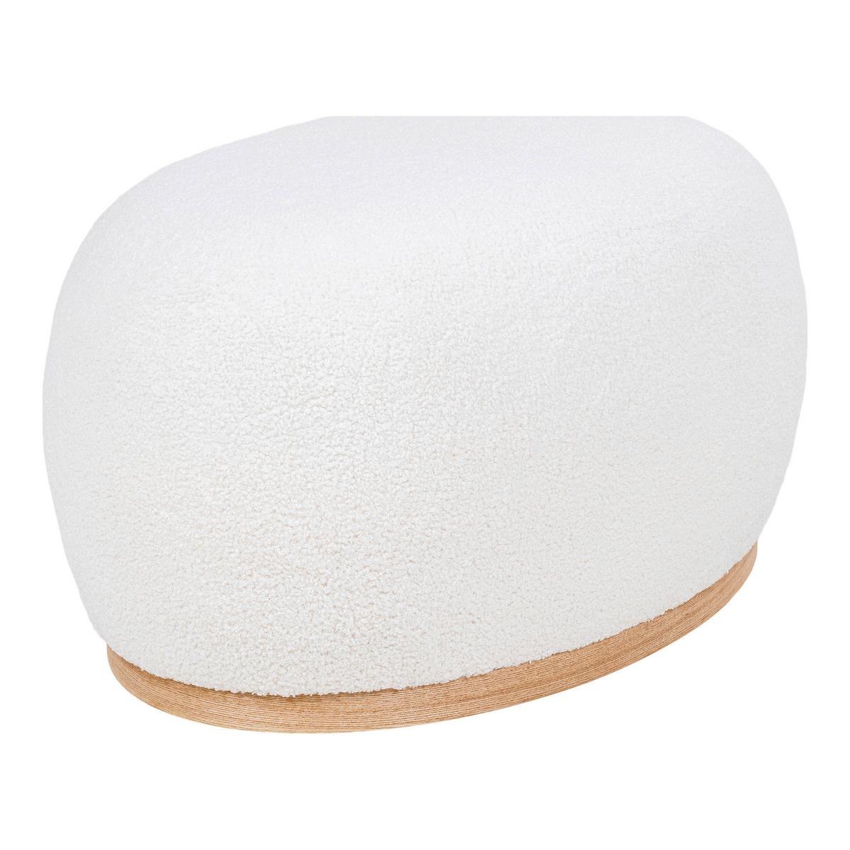 Pouf Manhattan Weiß, B/h/t: 54,5x36x88,5cm - Weiß, Basics, Textil (54,5/36/88,5cm)