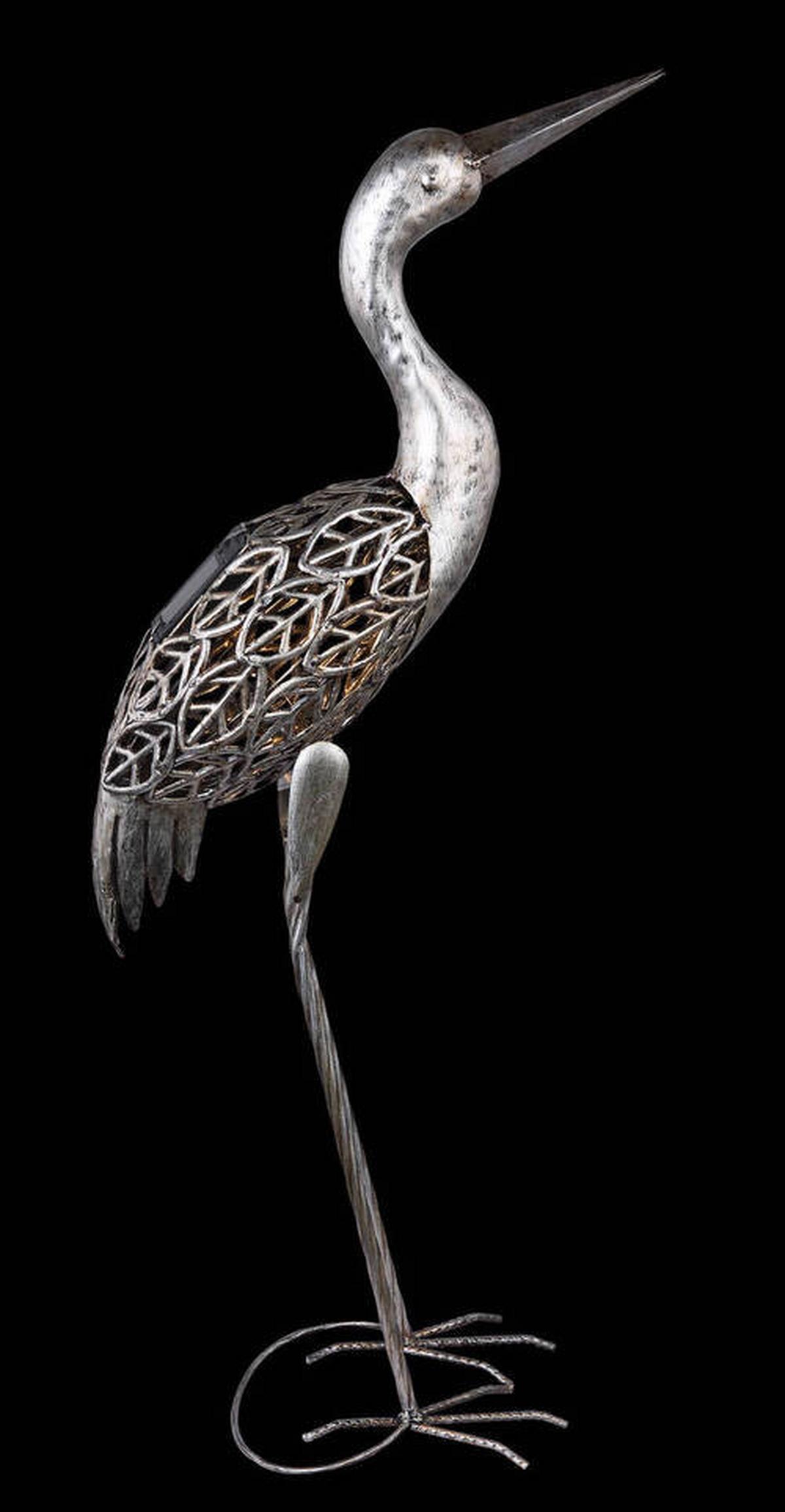 Solarleuchte Metall Grau - Grau, Basics, Metall (29/15/77cm) - Globo